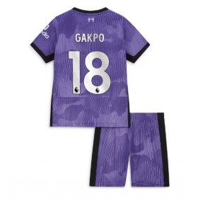 Liverpool Cody Gakpo #18 Tredje Kläder Barn 2023-24 Kortärmad (+ Korta byxor)